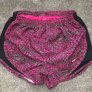 Nike Pink Animal Print Dr Fit Tempo Shorts SzS EUC
